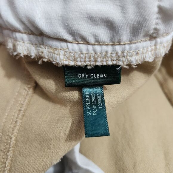 Lauren Ralph Lauren Women 14 Tan Mid Rise Straight Leg Khaki Pants - Picture 7 of 11